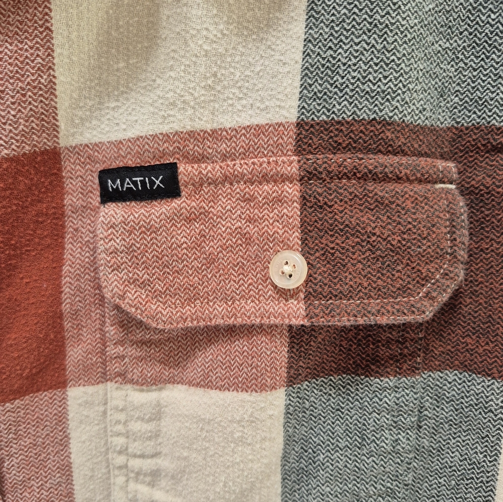 Matix Clothing Company Red and Black Men's Plaid Shirt - Picture 2 of 7